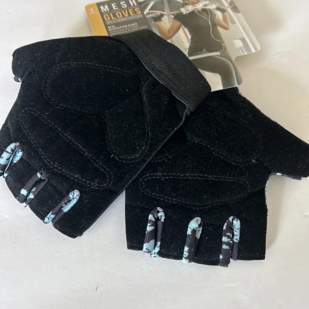 Women's Mesh‎ Weightlifting Workout Gloves - S - Black w/ Camo